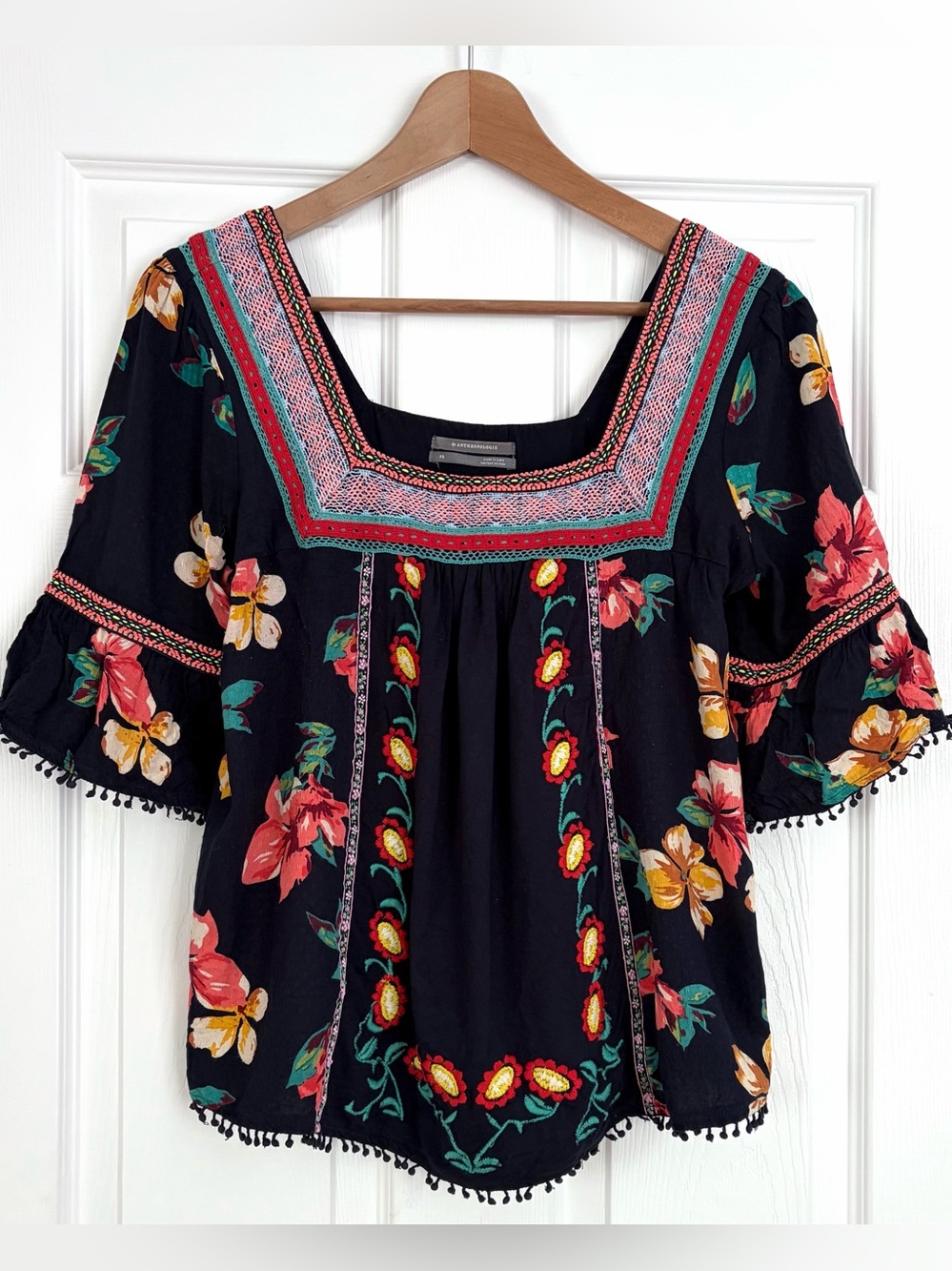 Anthropologie Dakota Embroidered Top Size XS